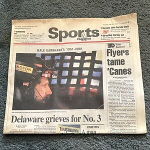 Vintage Sports Newspaper with Dale Earnhardt Tribute